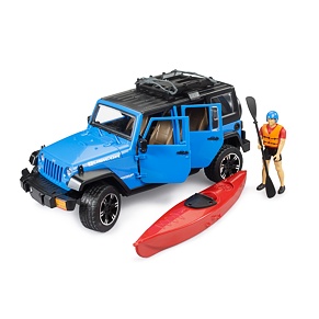 Jeep Wrangler Rubicon Unlimited s kajakom a kajakárom - Bruder 2529