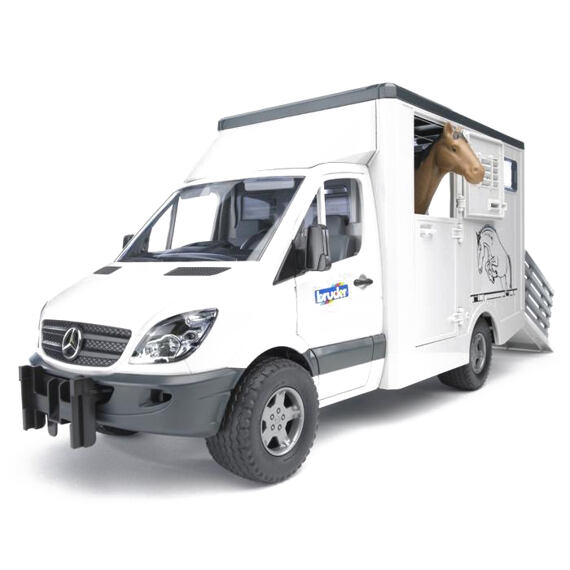 Prepravník na kone MB Sprinter s koňom - ​​Bruder 2533
