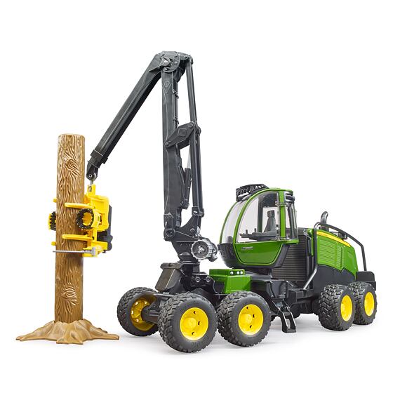 Harvestor John Deere 1270G s kládou - Bruder 2135