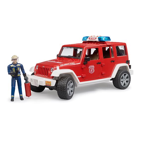 Hasičské auto Jeep Wrangler s figúrkou hasičov - Bruder 2528