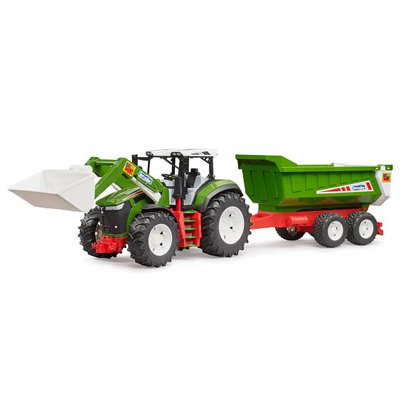 ROADMAX Traktor s čelným nakladačom a vozidlom- Bruder 3452