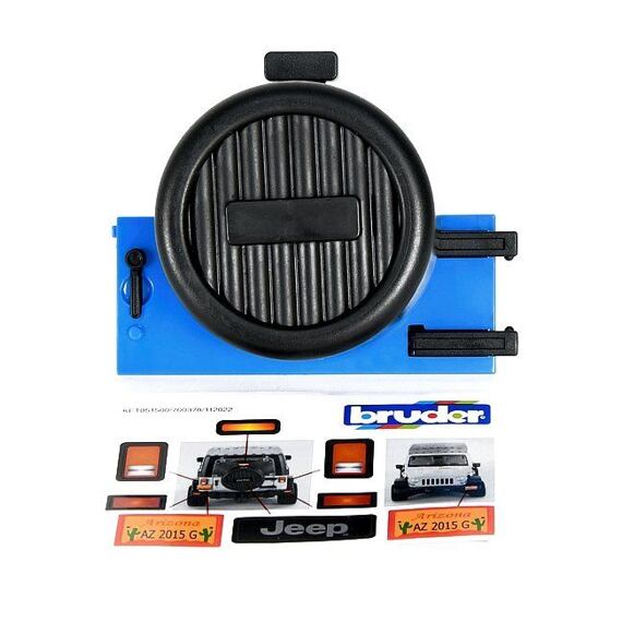 Zadné dvere s krytom rezervného kolesa Jeep Wrangler Rubicon - Bruder 41532
