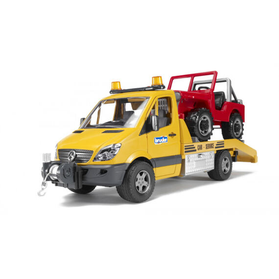 MB Sprinter odťahová služba + JEEP - Bruder 2535
