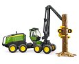Harvestor John Deere 1270G s kládou - Bruder 2135